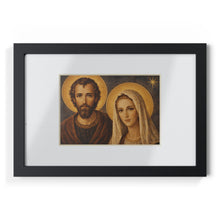 이미지를 갤러리 뷰어에 로드 , Sacred Holy Family Framed Poster — Black Frame Religious Wall Art (Mary &amp; Joseph)
